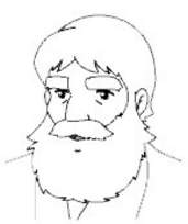 coloriage le grand pere de heidi